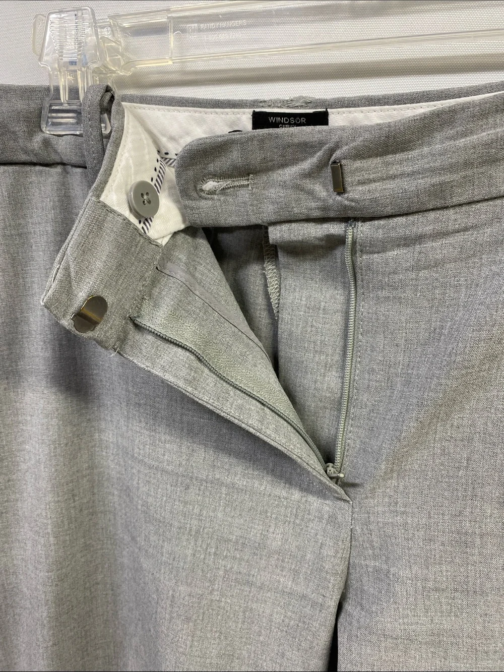 Talbots Windsor Curvy Light Gray Women's Dress Pants